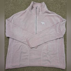 PINK Victoria's Secret Large Logo Full Zip Fleece Jacket